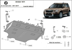 Scut motor și cutie de viteză din aluminiu Skoda Yeti 2011 - 2017 - Img 2