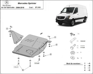 Scut motor și cutie de viteză Mercedes Sprinter W906 2006 - 2017 - Img 3