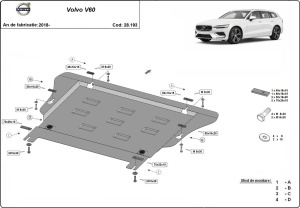 Scut motor și cutie de viteză Volvo V60 2018 - 2025 - Img 3