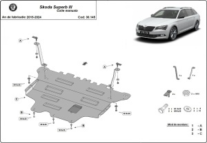 Scut motor Skoda Superb - cutie de viteză manuală 2015 - 2024 - Img 3