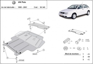 Scut motor Volkswagen Polo - 6N, 6N1, 6K, Classic, Variant 1995 - 1999 - Img 3