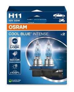 SET BECURI H11 OSRAM COOL BLUE INTENSE