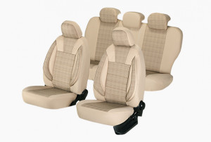 Set huse scaun material textil Luxury bej