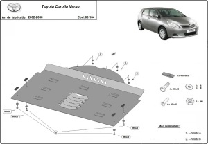 Scut antifurt catalizator pentru Toyota Corolla Verso 2002 - 2008 - Img 3