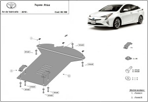Scut antifurt catalizator pentru Toyota Prius 4 2019 - 2026 - Img 3