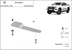Scut filtru combustibil, conducte Volkswagen Amarok - Aluminium 2023 - 2026 - Img 2