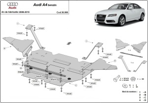 Scut motor Audi A4 B8 - benzină 2008 - 2014 - Img 3