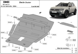 Scut motor Dacia Duster - 4x4 2024 - 2026 - Img 3