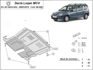 Scut motor Dacia Logan 1 MCV 2005 - 2012 - Img 3