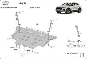 Scut motor din aluminiu Audi Q3 2018 - 2025 - Img 3