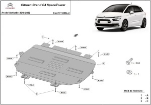Scut motor din aluminiu Citroen Grand C4 SpaceTourer 2018 - 2022 - Img 3