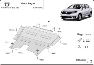 Scut motor din aluminiu Dacia Logan 2 2012 - 2020 - Img 3