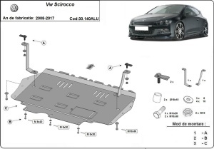 Scut motor din aluminiu Volkswagen Scirocco 2008 - 2017 - Img 3