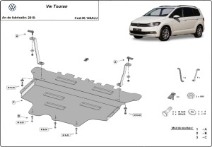 Scut motor din aluminiu Volkswagen Touran 2015 - 2026 - Img 3