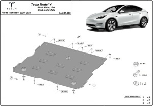 Scut motor faţă Tesla Model Y AWD 2020 - 2023 - Img 3