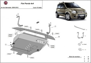 Scut motor Fiat Panda 4x4 2003 - 2012 - Img 3
