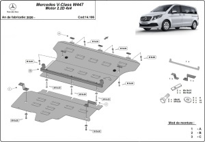 Scut motor Mercedes V-Class W447 - 2.2 D, 4x4 2020 - 2026 - Img 3
