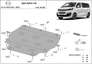 Scut motor metalic Opel Zafira Life 2019 - 2026 - Img 3