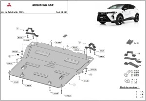 Scut motor și cutie de viteză Mitsubishi ASX 2023 - 2026 - Img 3
