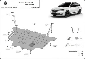 Scut motor și cutie de viteză Skoda Octavia 3 - cutie de viteză automată 2013 - 2020 - Img 3