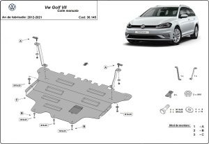 Scut motor și cutie de viteză VW Golf 7 - cutie de viteză manuală 2012 - 2020 - Img 3