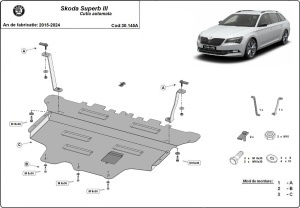 Scut motor Skoda Superb - cutie de viteză automată 2015 - 2024 - Img 3