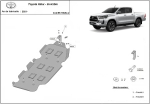 Scut rezervor din aluminiu Toyota Hilux Invicible 2021 - 2026 - Img 3