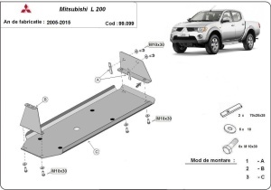 Scut rezervor Mitsubishi L 200 2005 - 2015 - Img 3