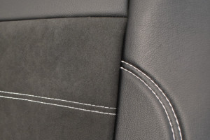 Set huse scaune piele si alcantara EXCLUSIVE LEATHER negre - Img 3