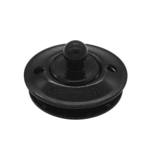 Parte inferioara cromat negru pentru textile/piele, sisteme de fixare LOXX