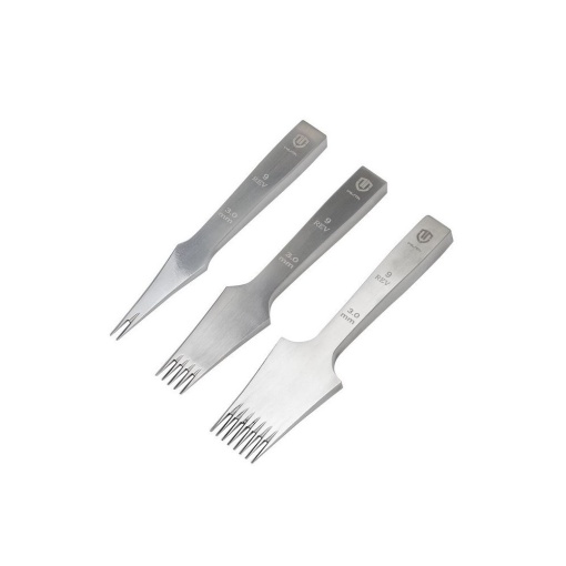 Set 3 dalti pielarie tip frantuzesc reverse WUTA de 3mm