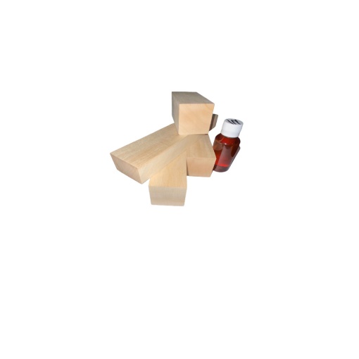 Set 5 blocuri din lemn de tei pentru cioplit + 50 ml ulei in