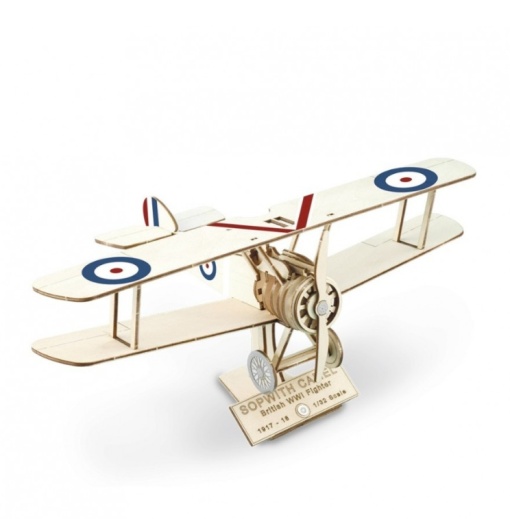 Aeromodel de luptător din lemn - Sopwith Camel 1/32