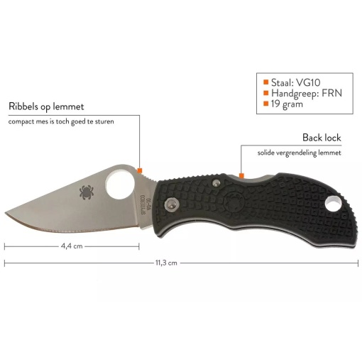 Briceag Manbug™ FRN Black, Spyderco