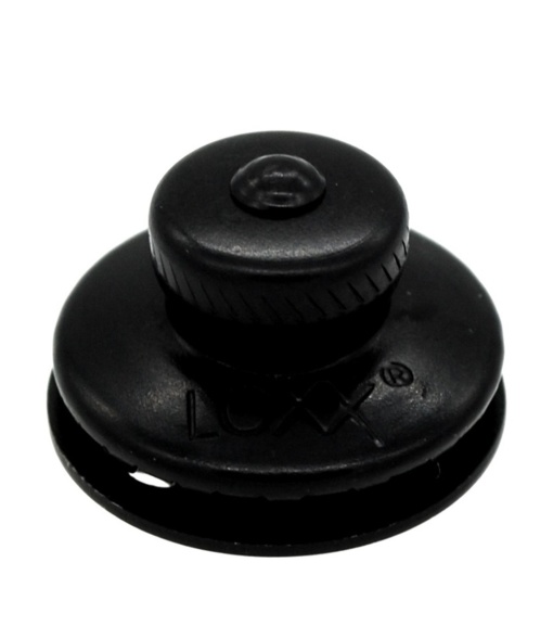 Buton superior cap mic cromat-negru pentru sisteme de fixare LOXX