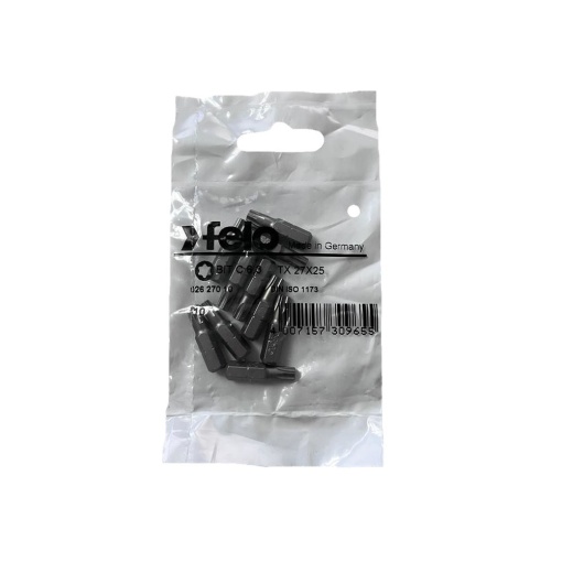 Set 10 biti Felo, seria Industrial profil Torx, C6.3, TX27, 25mm