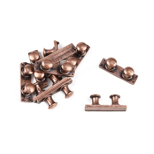 Set 5 babale duble cu baza pt navomodele, 8mm, Amati