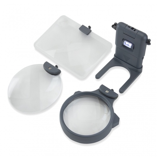 Set de lupe 3 in 1 hands-free cu leduri - Carson