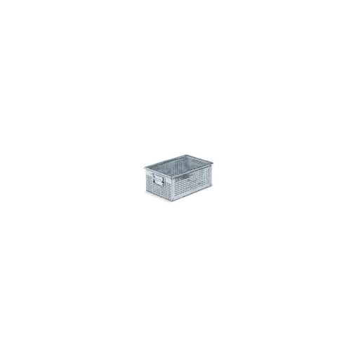 Cutie depozitare perforata, cu manere, 450x300x200 mm, ˜ 4.2 mm