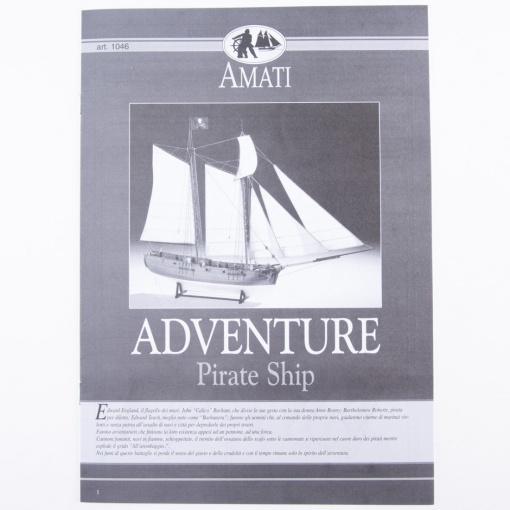 Planuri constructie navomodel Amati Adventure - Nava de pirati 1760