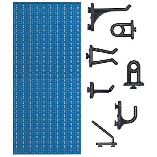 AB1 Panou profesional vertical albastru, 500x1000 mm cu set 20 carlige plastic