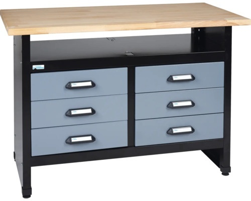 Banc de lucru 1200mm, cu 6 sertare
