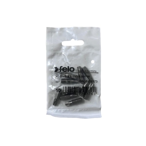 Set 10 biti Felo, seria Industrial profil Torx TR, C6.3, TTX30, 25mm