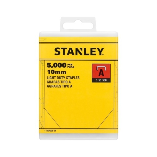 Stanley 1-TRA206-5T, capse pentru aplicatii uzuale, 10mm, 5000 buc tip A 5/53/530, blister