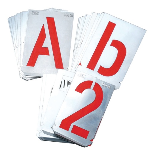 Set sabloane vopsire litere a-z,& (27 piese),10-100 mm, Unior