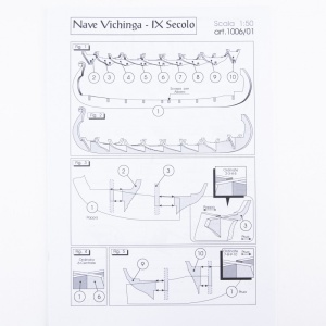 1006/01 Planuri constructie navomodel Amati Drakkar Viking - Img 6