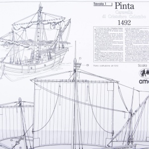1010 Planuri constructie navomodel Amati Pinta, 1492 - Img 6
