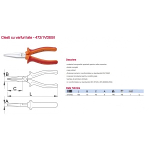 472/1VDEBI Cleste/Patent izolat cu varfuri late, Unior - Img 4