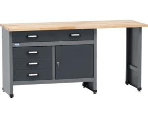 Banc de lucru 1700 mm, 1 usa si 4 sertare - Img 2
