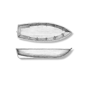 Barca salvare din metal pentru caravele, 65mm, Amati - Img 6